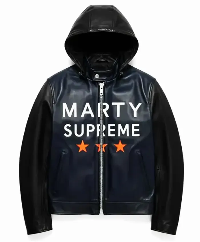 Marty Supreme Leather Hooded Jacket