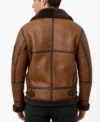 Men B3 Bomber Fur Aviator Real Leather Jacket