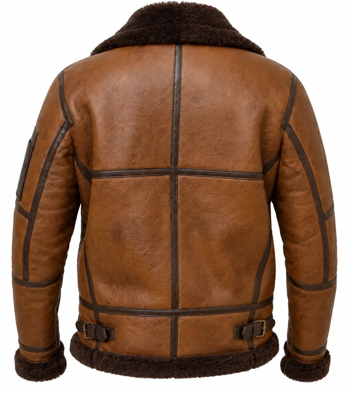 Mens B3 Shearling Aviator Real Leather Bomber Jacket