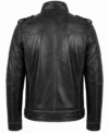 Mens Black Vintage Motorcycle Leather Jacket
