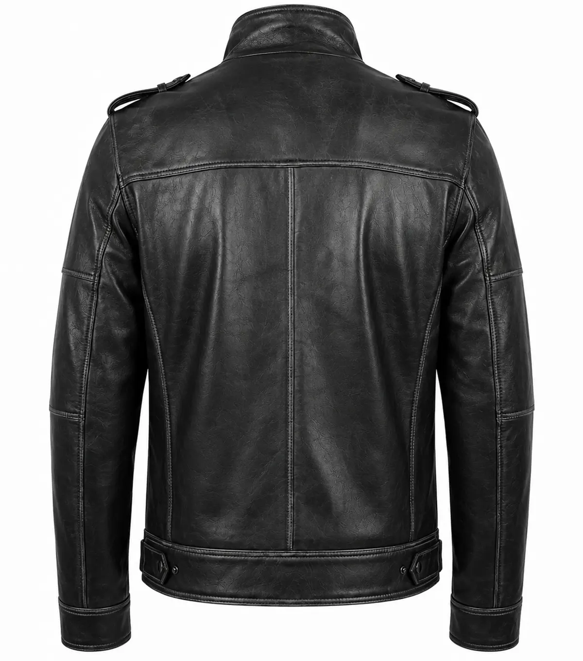 Mens Black Vintage Motorcycle Leather Jacket