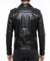 Men's Ninja Stealth Faux Leather Motorcycle Biker Jacket