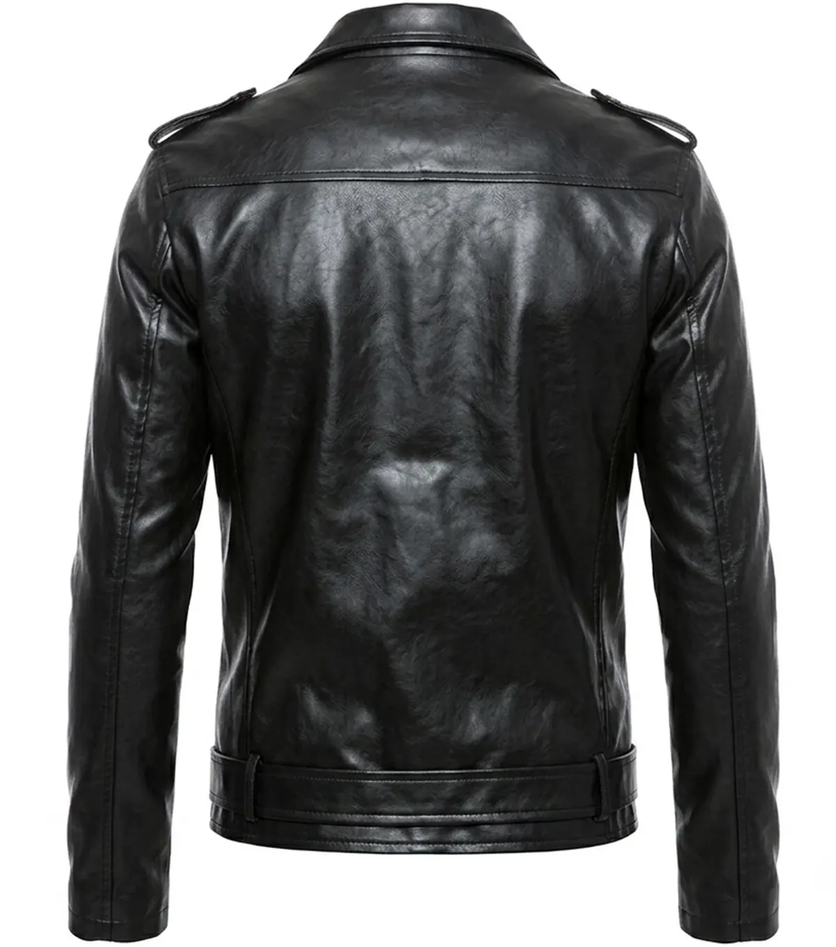 Men's Ninja Stealth PU Leather Moto Jacket