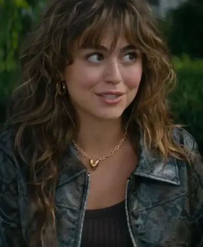 Mika Abdalla TV Series Off Campus S01 Allie Hayes Cropped Leather Jacket For Sale