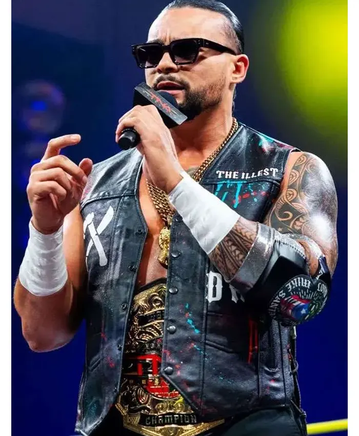 Mike Santana TNA 2026 Leather Vest