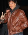 NYC Jacob Elordi Brown Leather Jacket