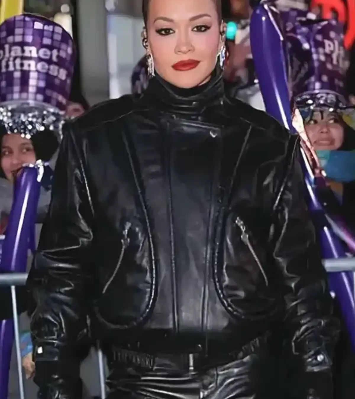 NYC Rita Ora Black Leather Jacket