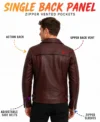 Night Rider Mens Oxblood Cafe Racer Leather Jacket