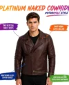 Night Rider Mens Oxblood Genuine Leather Motorcycle Jacket