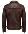 Night Rider Mens Oxblood Vintage Motorcycle Jacket