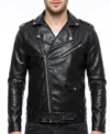 Ninja Stealth Men's Faux Leather Biker Jacket
