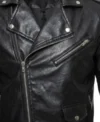 Ninja Stealth Men's Vegan Leather Motorcycle Jacket