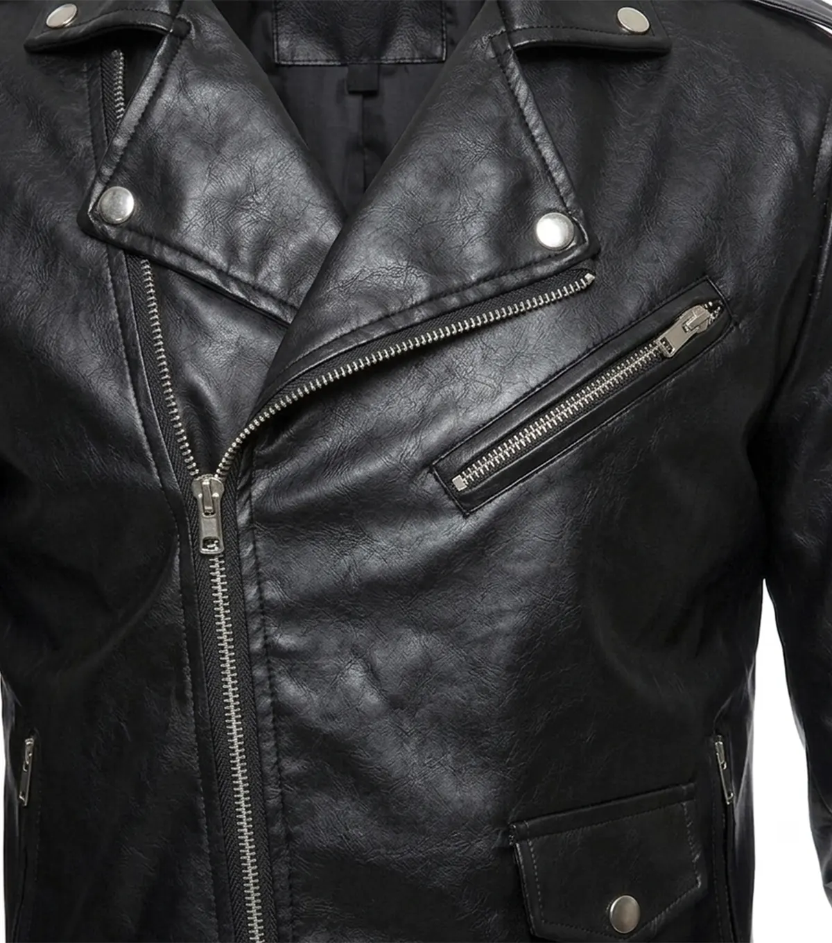 Ninja Stealth Men's Vegan Leather Motorcycle Jacket