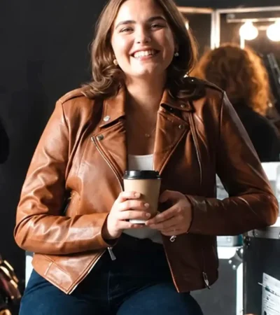 Off Campus S01 Hannah Wells Brown Leather Jacket