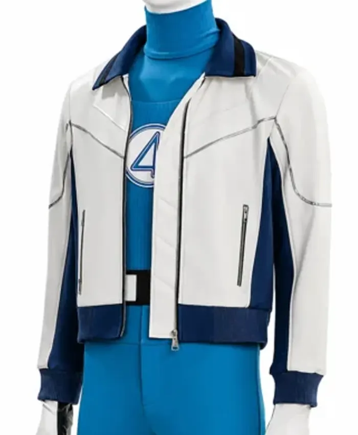 Pedro Pascal Avengers Doomsday 2026 Mr Fantastic White and Blue Costume Jacket Right
