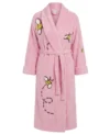Pink Bee and Beehive Chenille Bathrobe