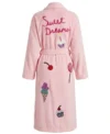 Pink Sweet Dreams Candy Theme Chenille Bathrobe back