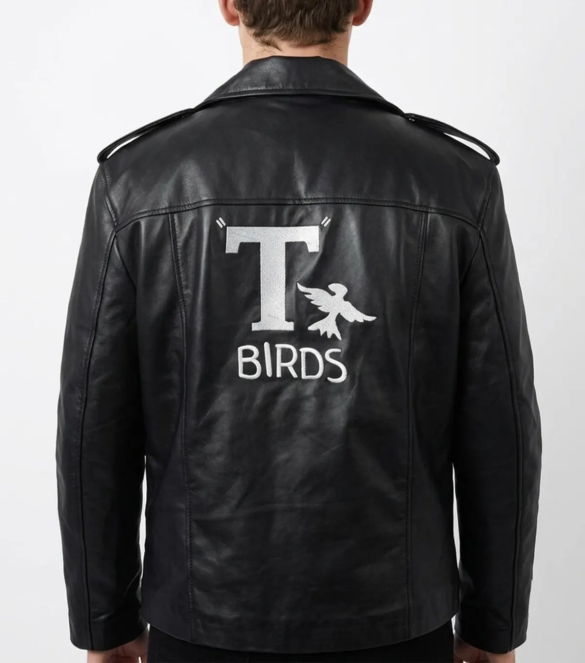 Plus Size Grease Authentic T-Birds Leather Jacket back