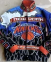 Pro Basketball Jeff Hamilton New York Knicks 2026 Champions Leather Jacket Front