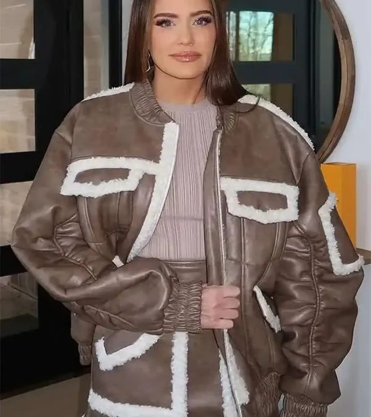 RHOSLC Meredith Marks Brown Leather Jacket