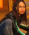 Rainbow Wedell School Spirits S03 Tv Series Claire Zomer Black Cropped Leather Jacket