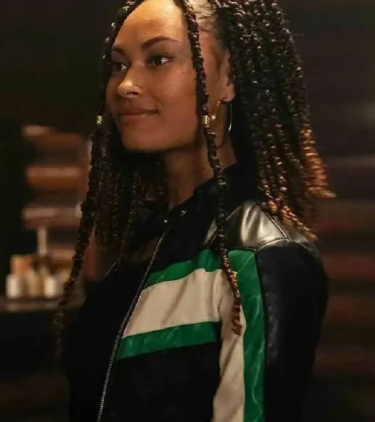 Rainbow Wedell School Spirits S03 Tv Series Claire Zomer Black Cropped Leather Jacket For Women