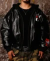 Raw Is War Black Leather Jacket