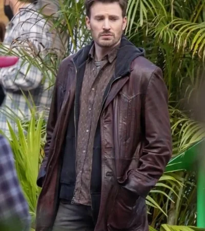 Red One Chris Evans Leather Jacket