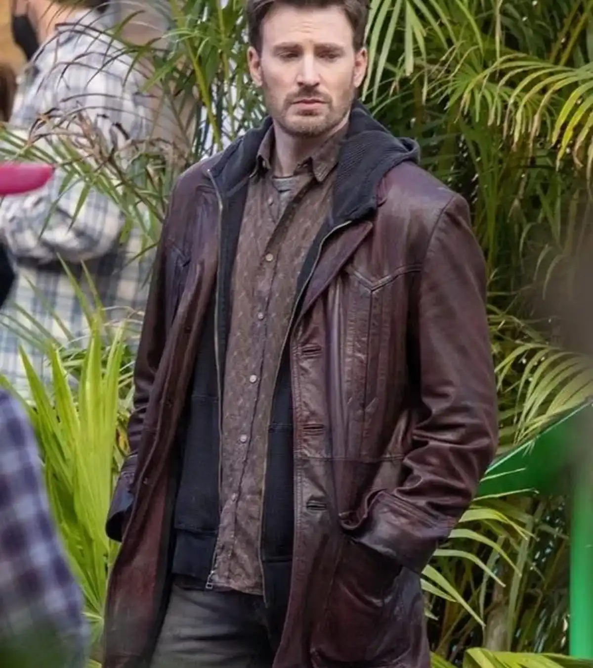 Red One Chris Evans Leather Jacket