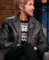Ryan Gosling Late Night with Seth Meyers S013 Black Leather Jacket