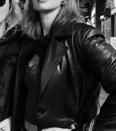 Samara Weaving Ready or Not 2 Here I Come 2026 Black Leather Jacket For Women