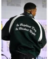 San Diego Comic-Con 2026 Aaron Pierre Green Varsity Jacket Back