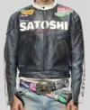 Satoshi Nakamoto Racer Leather Jacket