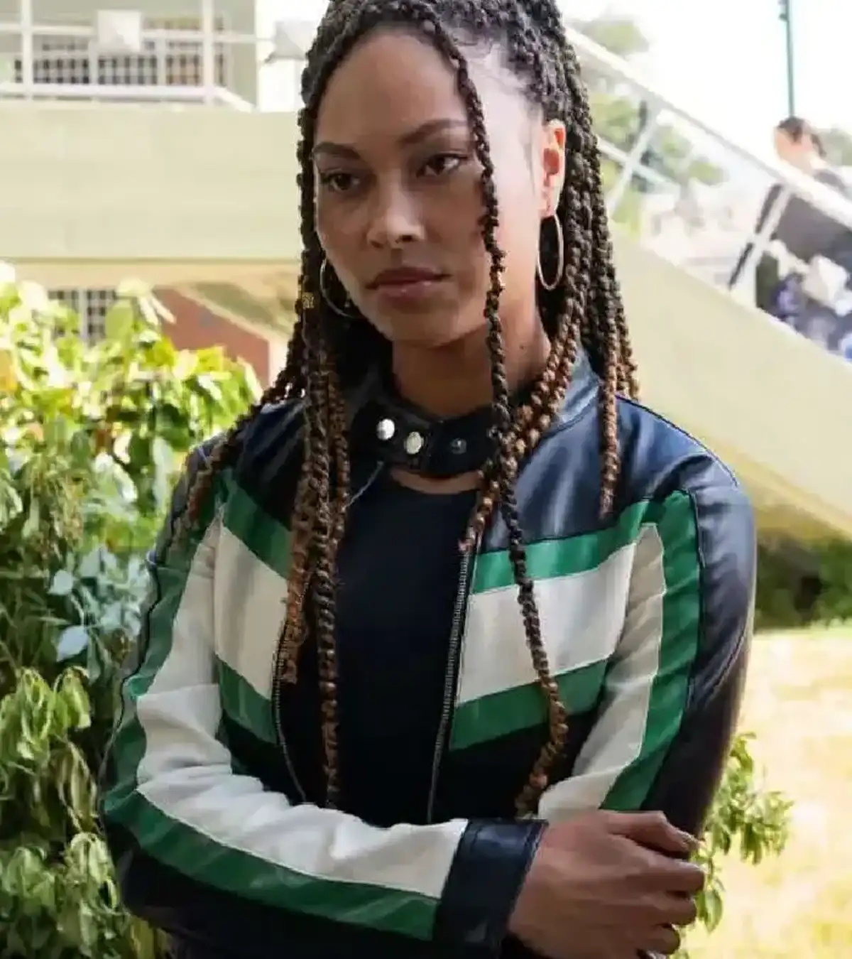 School Spirits Rainbow Wedell Leather Jacket