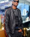 Shai Gilgeous-Alexander NYC 2026 Black Racing Leather Jacket For Sale