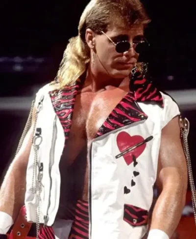 Shawn Michaels White Leather Vest
