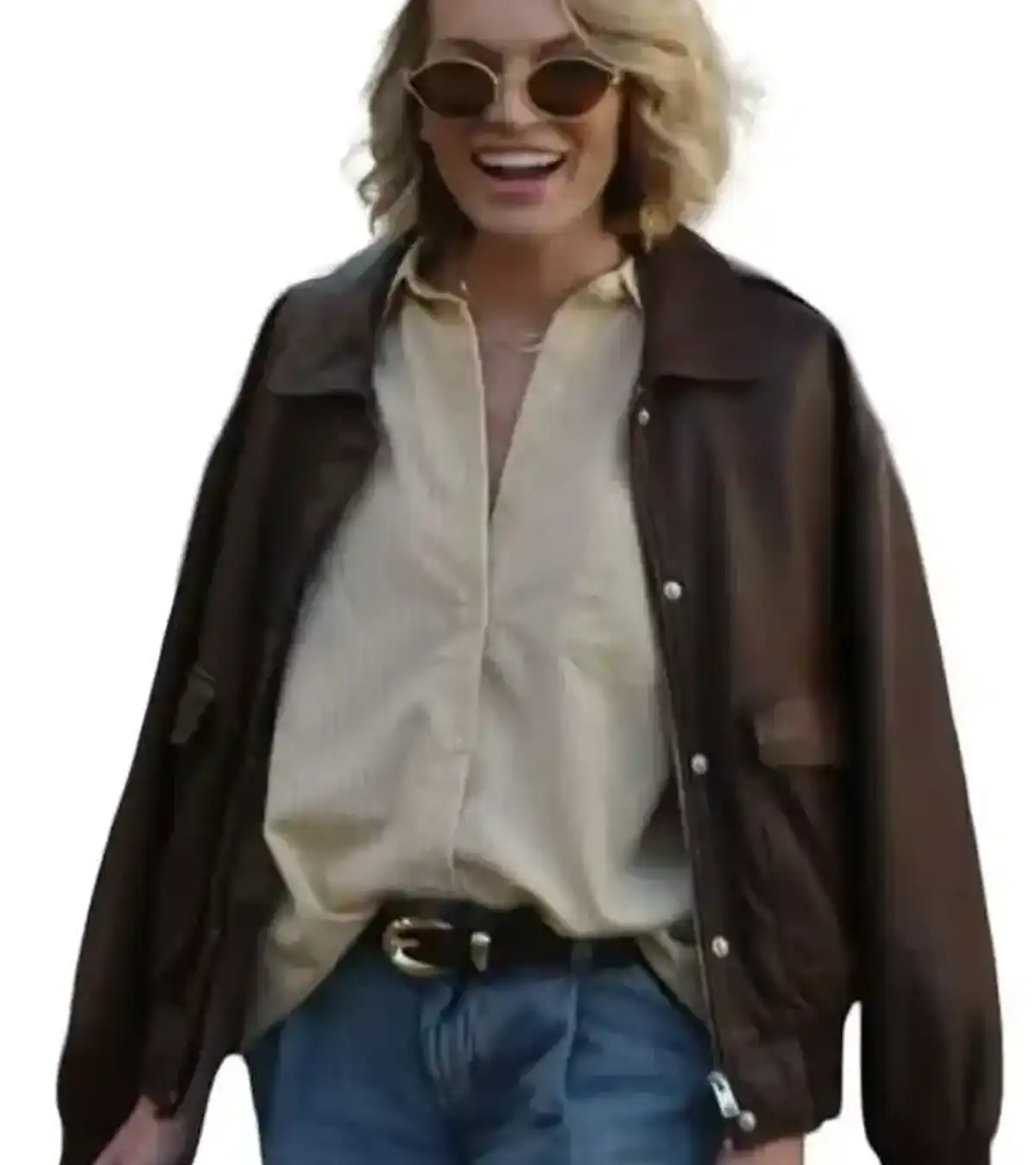 Shop In the City 2026 TV Series Lindsay Hubbard Brown Bomber Leather Jacket For Sale