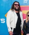 Shop Jason Momoa Special DC Event Los Angeles 2026 Supergirl White Biker Leather Jacket For Men and Women