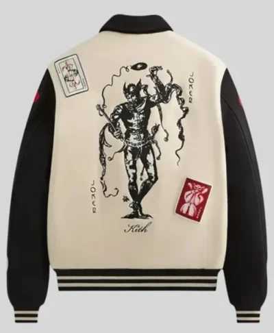 Shop Kith x Batman Joker Wool Coaches Varsity Jacket Back