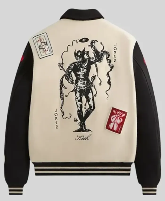 Shop Kith x Batman Joker Wool Coaches Varsity Jacket Back