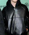 Shop Timothee Chalamet Marty Premiere Black Leather Jacket For Sale