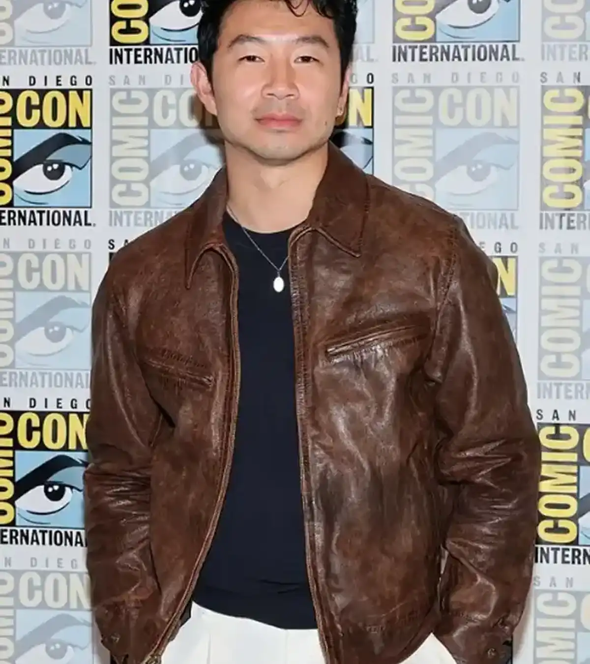 Simu Liu Comic-Con 2026 Leather Jacket