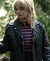 Sophie Thatcher TV Series Yellowjackets Young Natalie Black Biker Leather Jacket
