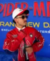 Spider-Man Brand New Day Premiere 2026 Cristian Andres Red and Blue Leather Marvel Spider-Man Moto Jacket Right