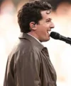Super Bowl LX Charlie Puth Brown Leather Jacket Men