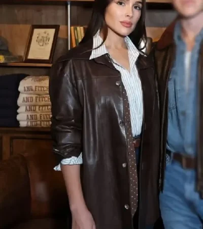 Super Bowl Olivia Culpo Leather Jacket