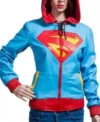 Supergirl Hooded Leather Jacket
