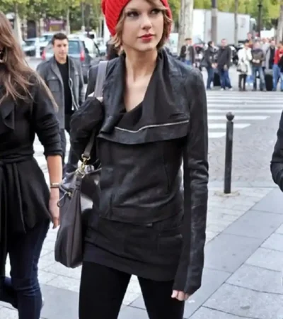 Taylor Swift Owens Anthem Leather Biker Jacket
