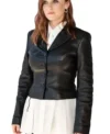 Ted Lasso S04 Premiere Faye Marsay Black Leather Jacket