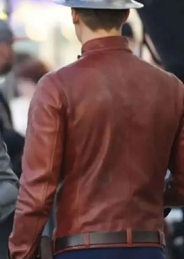 Teddy Sears The Flash S02 Brown Leather Jacket